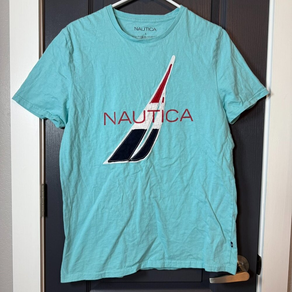 Men's T-Shirt - NAUTICA - Teal - Size L